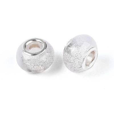 Transparent Resin Rondelle European Beads LS-RESI-N044-02L-1