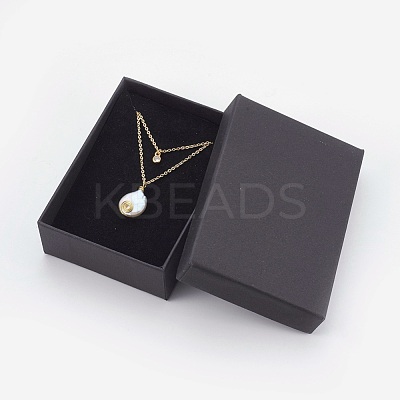 Natural Baroque Pearl Keshi Pearl Tiered Necklaces NJEW-JN02255-03-1