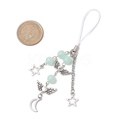 Imitation Gemstone Acrylic Mobile Straps HJEW-JM02637-05-1