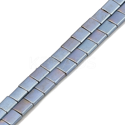 Electroplated Frosted Non-magnetic Synthetic Hematite Beads Strands G-G089-B01-10-1