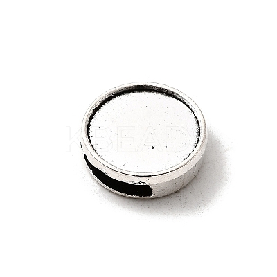 Tibetan Style Alloy Slide Charms Cabochon Settings PALLOY-Q341-04AS-LF-1