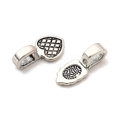 Tibetan Style Alloy Glue-on Flat Pad Bails for Pendant Making PALLOY-PH0012-24-1