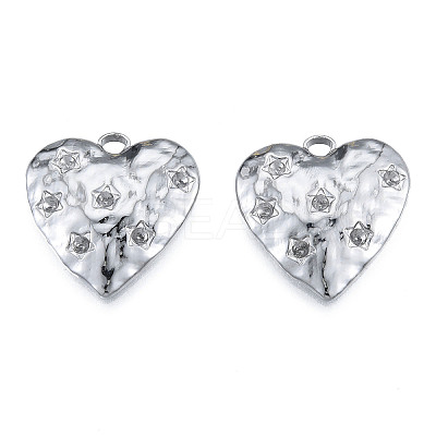 Non-Tarnish 304 Stainless Steel Pendant Rhinestone Settings LS-STAS-N098-213P-1