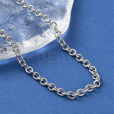 304 Stainless Steel Cable Chain Necklaces for Women Men STAS-M102-69P-1
