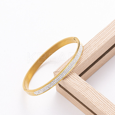 201 Stainless Steel Rhinestone Hinged Bangles for Women LS-PW-WGDDB51-02-1