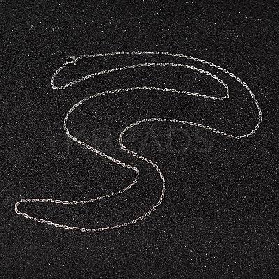Non-Tarnish 304 Stainless Steel Rope Chain Necklaces LS-NJEW-L437-01-1