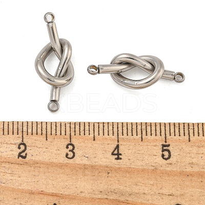 304 Stainless Steel Knot Links Connector Charms STAS-K290-02P-1