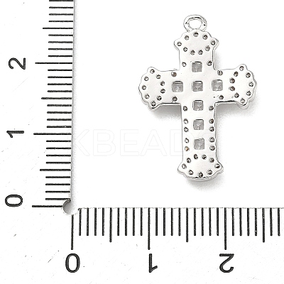 Brass Micro Pave Cubic Zirconia Pendants KK-P342-15P-02-1