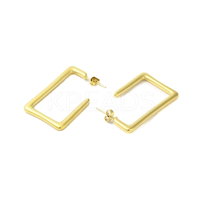 Ion Plating(IP) 304 Stainless Steel Stud Earrings EJEW-H009-01G-05-1