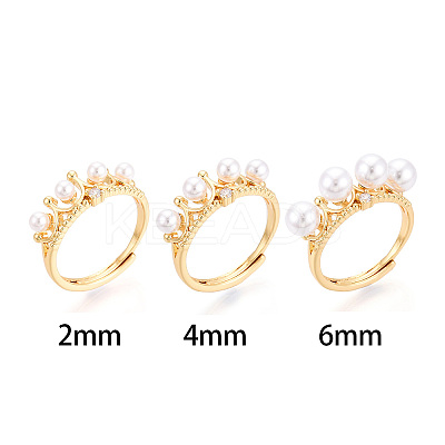 Crown Brass Micro Pave Cubic Zirconia Cup Peg Ring Settings LS-KK-N274-09G-1