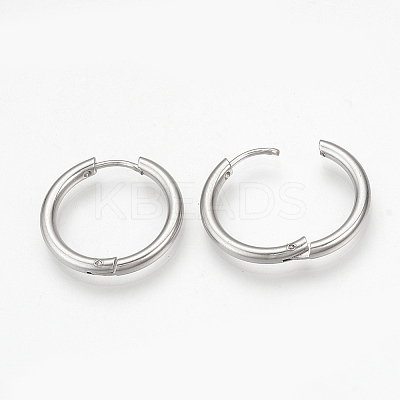 Tarnish Resistant 201 Stainless Steel Huggie Hoop Earrings LS-MAK-R021-19mm-1