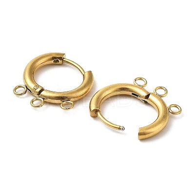Ion Plating(IP) 304 Stainless Steel Huggie Hoop Earring Findings LS-STAS-M320-01G-1