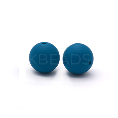 Round Food Grade Eco-Friendly Silicone Beads SI-JX0066A-34-1