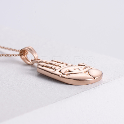 Vintage Gothic Stainless Steel Hamsa Hand Pendant Necklaces EA4293-1