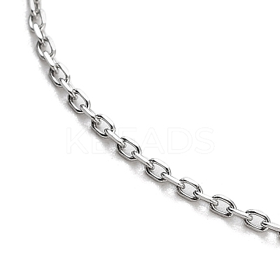 Adjustable 304 Stainless Steel Cable Chain Necklaces NJEW-K270-03P-1