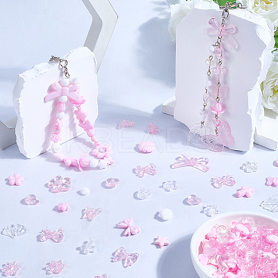 150G Transparent & Opaque Acrylic Beads TACR-SP0001-38A-1