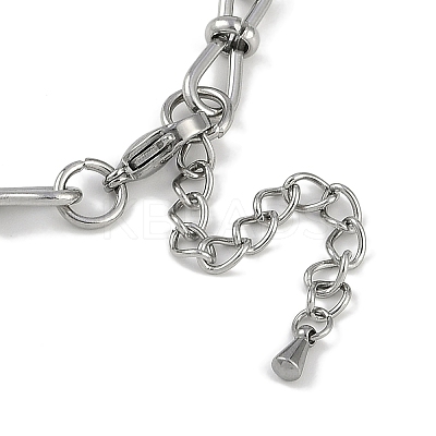 Anti-Tarnish 304 Stainless Steel 8 Shaped Link Chain Anklets AJEW-A057-08P-1