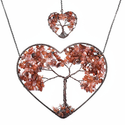 Natural Natural Carnelian Big Pendants G-T133-R07D-1