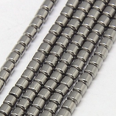 Electroplate Non-magnetic Synthetic Hematite Beads Strands G-J163-3x3mm-05-1