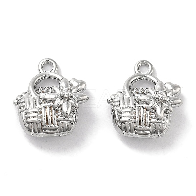 Brass Micro Pave Cubic Zirconia Pendants KK-M102-44P-1