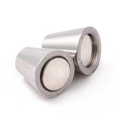 Tarnish Resistant 304 Stainless Steel Magnetic Clasps with Glue-in Ends STAS-K006-05C-4mm-1