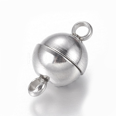 Tarnish Resistant 304 Stainless Steel Magnetic Clasps with Loops LS-STAS-K006-5.5mm-04C-1