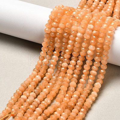 Dyed Natural Malaysia Jade Rondelle Beads Strands X-G-E316-2x4mm-01-1
