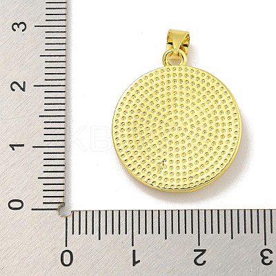 Rack Plating Brass Pave Nature Shell Religion Pendants KK-C074-31G-02-1