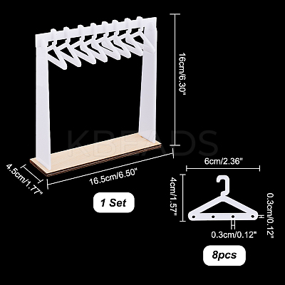 1 Set Opaque Acrylic with Wood Earring Display Stands EDIS-PH0001-52-1