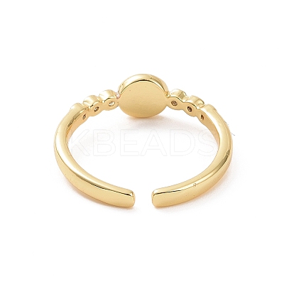 Brass Micro Pave Cubic Zirconia Open Rings RJEW-J017-VC277-1
