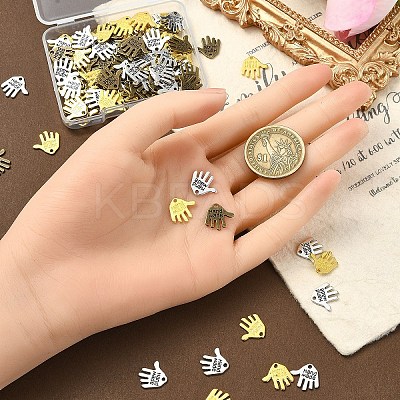 120Pcs 3 Colors Tibetan Style Alloy Charms TIBEP-YW0001-94-1