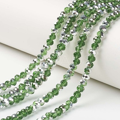 Electroplate Transparent Glass Beads Strands EGLA-A034-T6mm-M17-1
