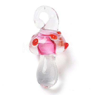 Transparent Handmade Lampwork Pendants LS-LAMP-T021-14D-1