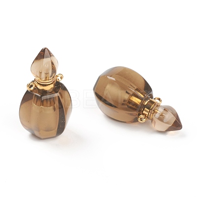Faceted Natural Smoky Quartz Pendants G-H252-B06-1