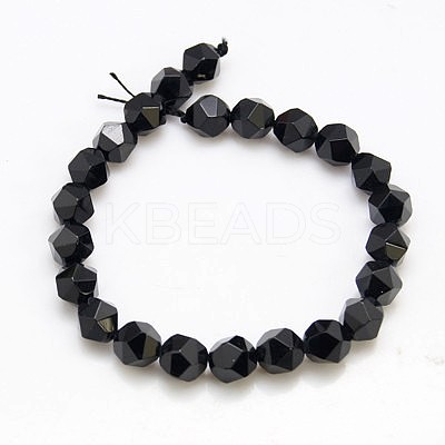 Natural Black Onyx Beads Strands G-C072-10mm-1-1
