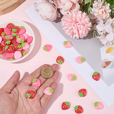 60Pcs 3 Colors Transparent Resin Cabochons RESI-SC0006-53-1