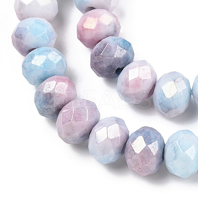 Ombre Effect Dyed Glass Beads Strands GLAA-C023-02-B06-1