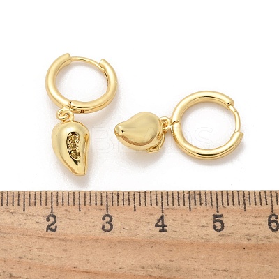 Brass Cubic Zirconia Hoop Earrings EJEW-Q015-01G-F-1