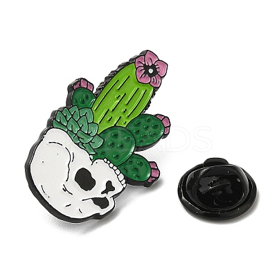 Black Alloy Brooch JEWB-Z011-02B-EB-1