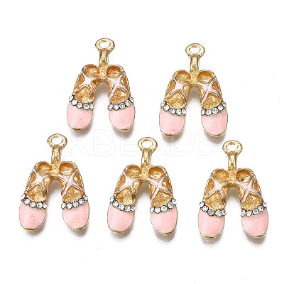 Rack Plating Alloy Enamel Pendants X-ENAM-T011-130A-1
