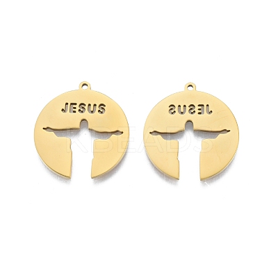 Ion Plating(IP) 201 Stainless Steel Pendant STAS-B027-18G-1