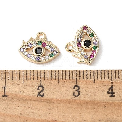 Brass Micro Pave Clear Cubic Zirconia Pendants KK-Q031-47G-01-1