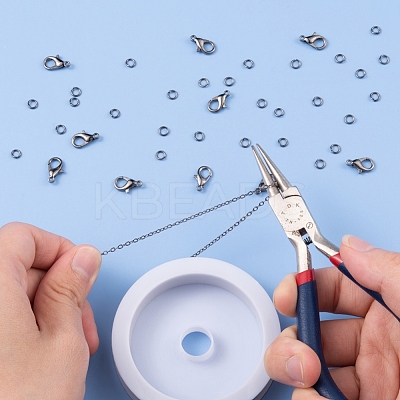 DIY 3m Brass Cable Chain Jewelry Making Kit DIY-YW0005-75B-1
