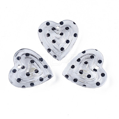 Transparent Acrylic Pendants TACR-N006-17-A01-1