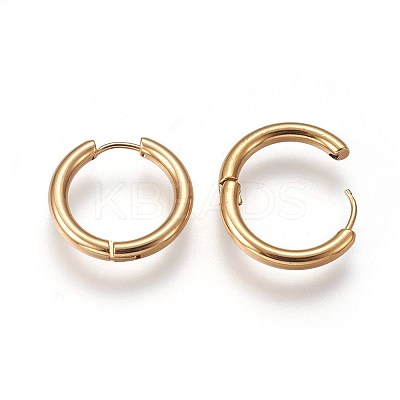 Ion Plating(IP) 304 Stainless Steel Huggie Hoop Earrings X-EJEW-O087-06A-1