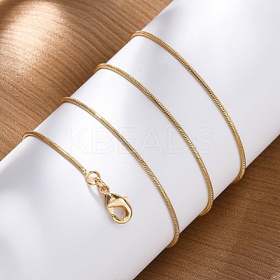 Long-Lasting Plated Brass Snake Chain Necklaces LS-NJEW-K112-04G-NF-1