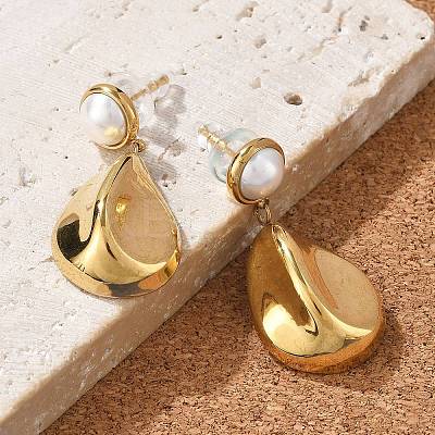 304 Stainless Steel Stud Earrings EJEW-R020-02G-01-1