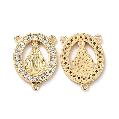 Eco-friendly Brass Micro Pave Cubic Zirconia Multi-strand Links KK-D066-08G-RS-1