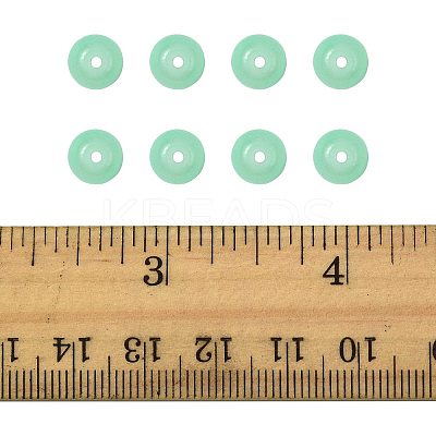 2 Strands Baking Paint Imitation Jade Glass Round Bead Strands DGLA-FS0001-20D-1