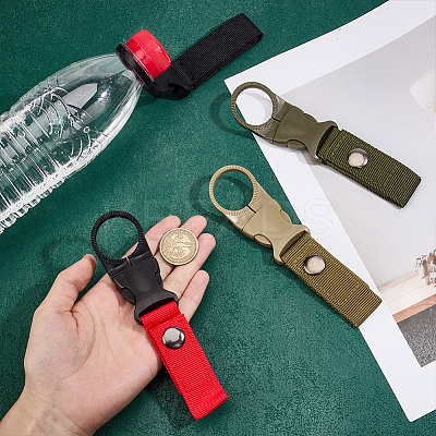 8Pcs 4 Colors Nylon & Plastic Hanging Bottle Buckle Clip Carabiner AJEW-FG0004-89-1